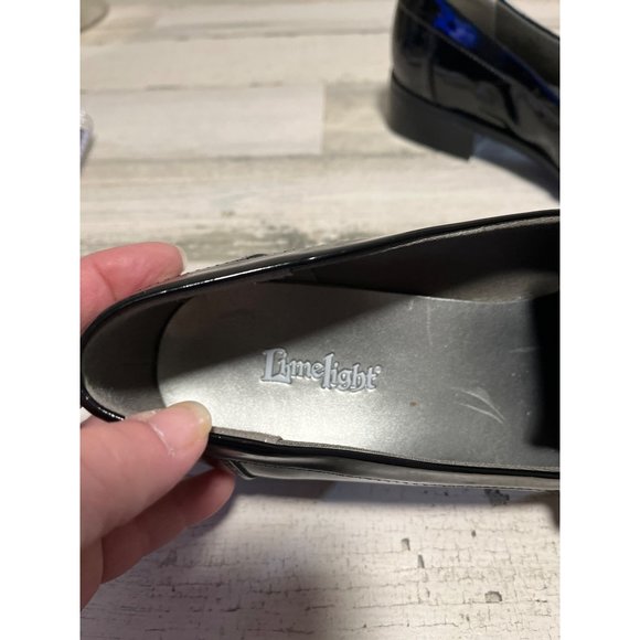 Lamplight Blair 134667 black suede like and patent leather like loafer size 10 - Picture 5 of 7